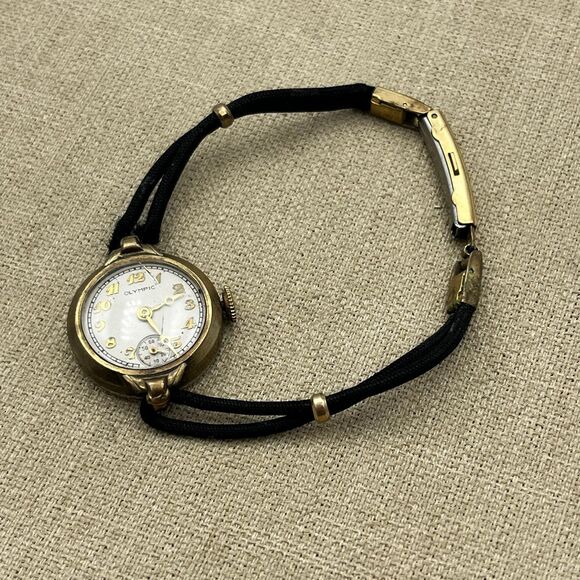 Vintage Olympic Swiss Movement Ladies 10k RGP Watch Simmons Band - Picture 1 of 9
